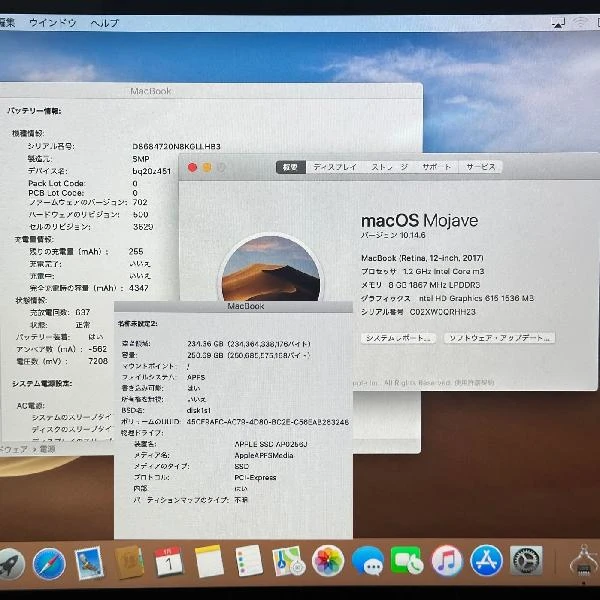 Macbook Retina 12インチ 2017  1.2GHz Core m3 8GB 256GB A1534 シルバー