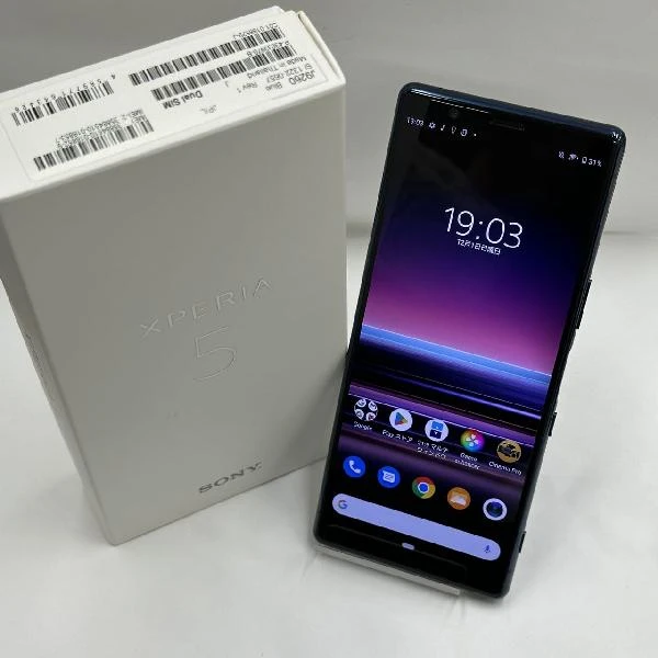 Xperia 5 SIMフリー 128GB J9260 美品 ブルー