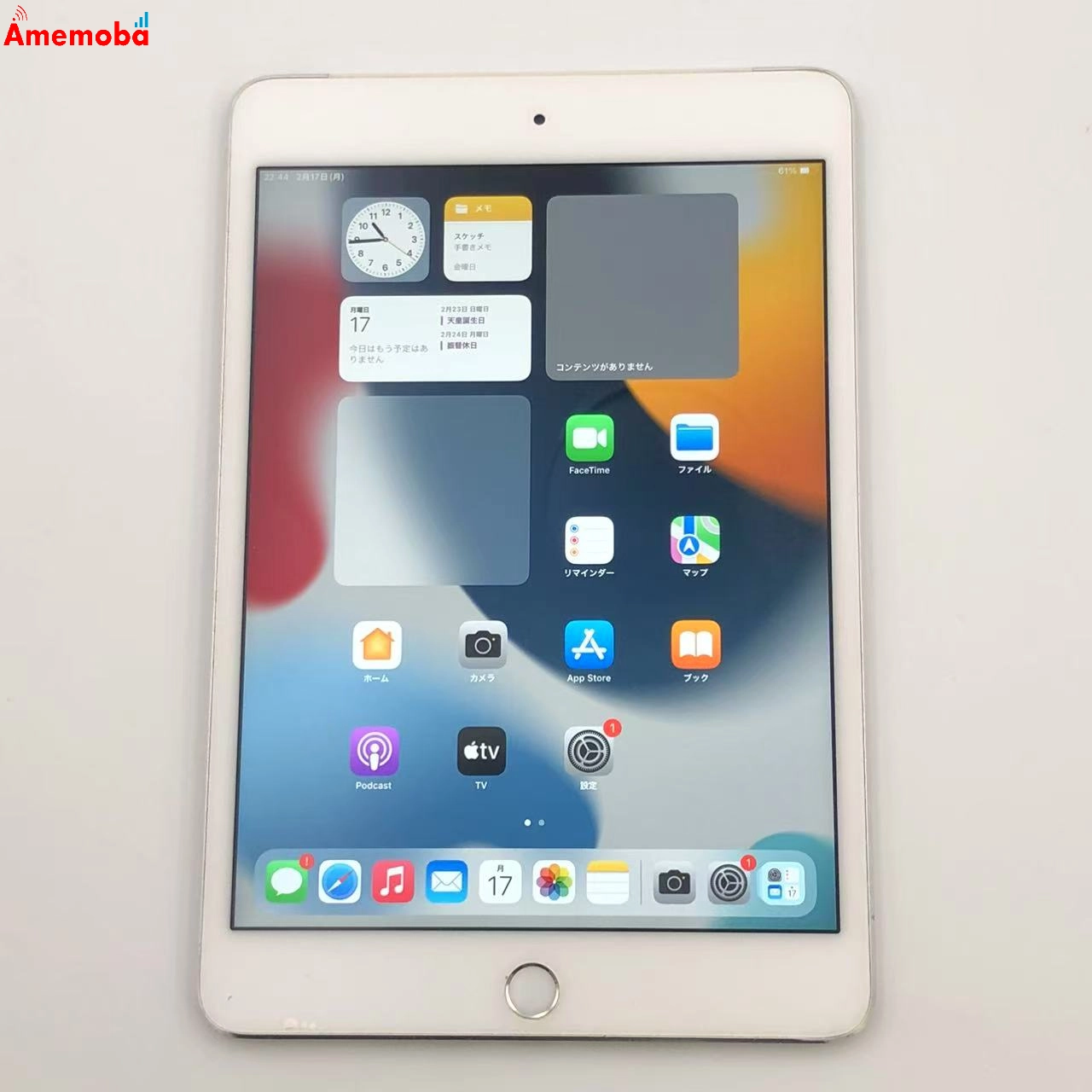 iPad mini 第4世代 Wi-Fi+Cellular モデル 128GB シルバー MK772J/A SoftBank版SIMフリー ジャンク品