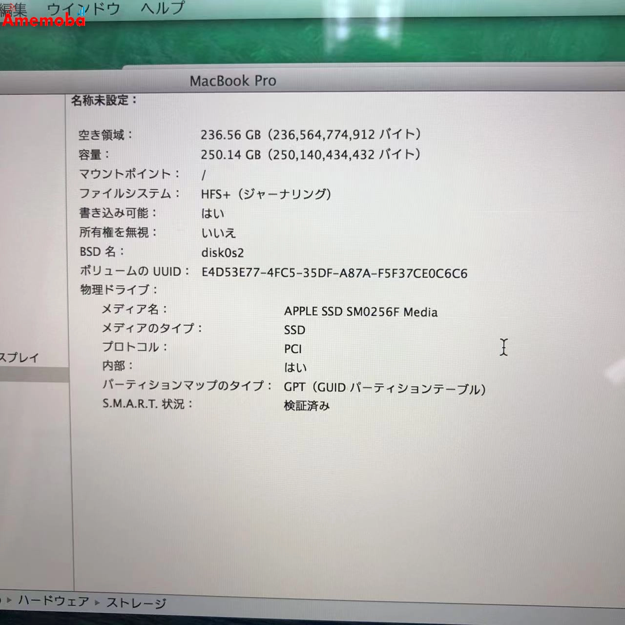 MacBook Pro Retina 13インチ Late 2013 Core i5 8GB 256GB A1502 シルバー
