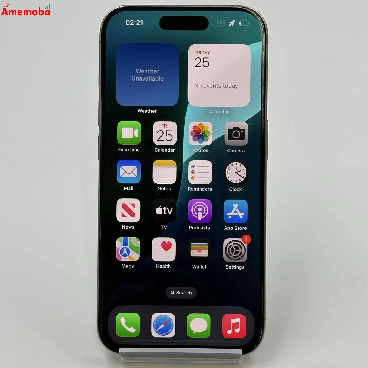 iPhone15 Pro 128GB MTU93J/A Apple版SIMフリー 美品 ナチュラルチタニウム