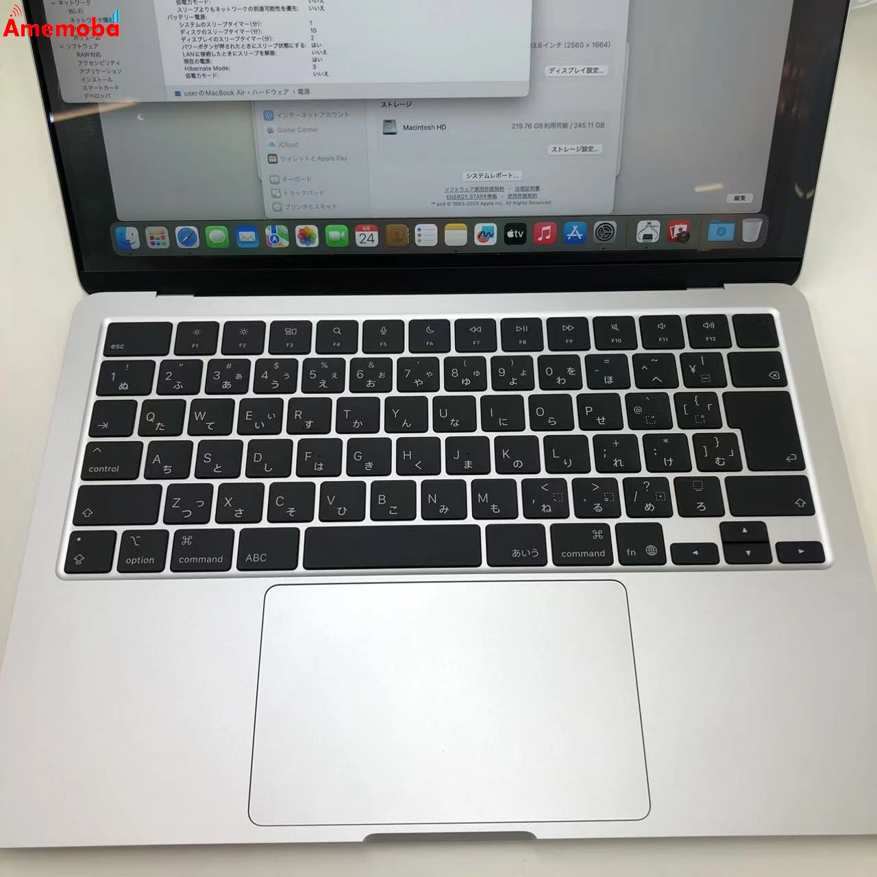 MacBook air 13インチ M4 2025 16GB 256GB シルバー MW0W3J/A ほぼ新品 16GB/256GB
