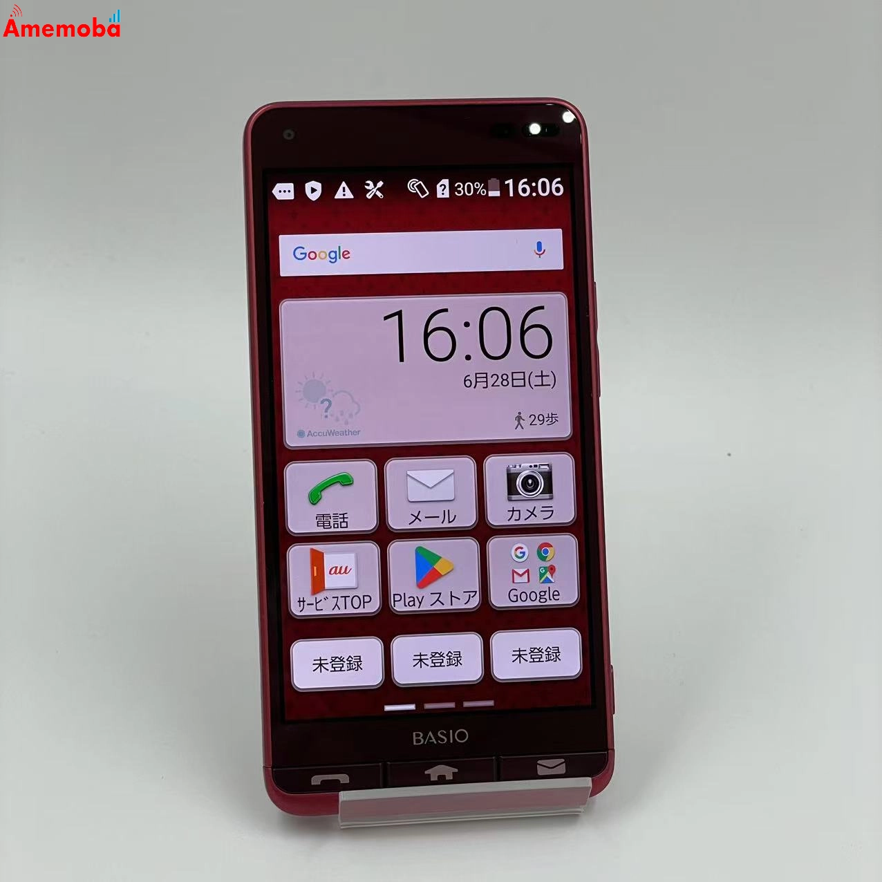 BASIO3 32GB レッド KYV43 AU版SIMフリー