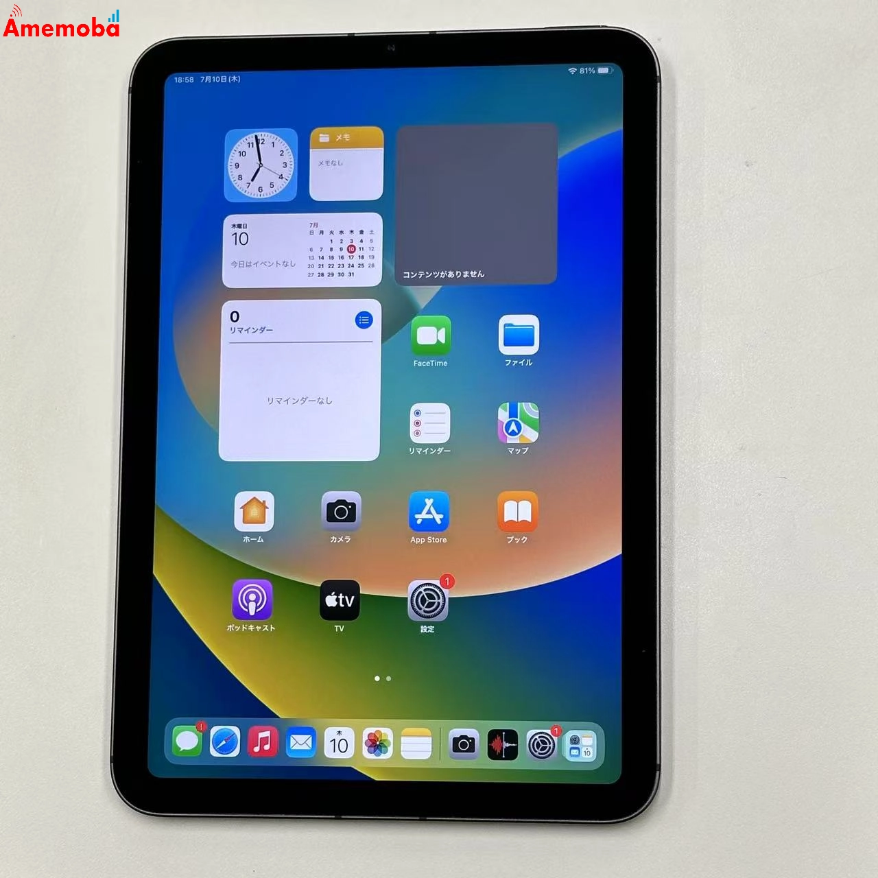 iPad 第9世代 Wi-Fiモデル 64GB シルバー MK2L3J/A 美品