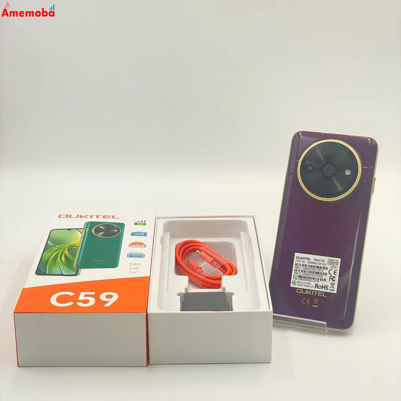 OUKITEL C59 128GB パープル ストア版SIMフリー 極美品