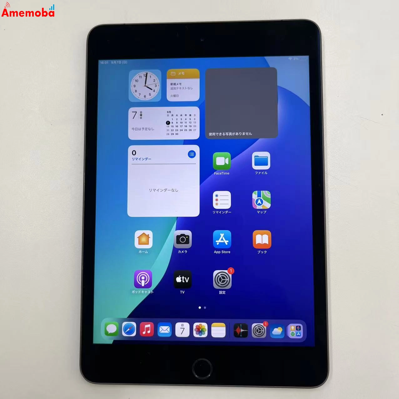 iPad mini 第5世代 Wi-Fi+Cellular モデル 256GB スペースグレイ MUXC2J/A docomo版SIMフリー