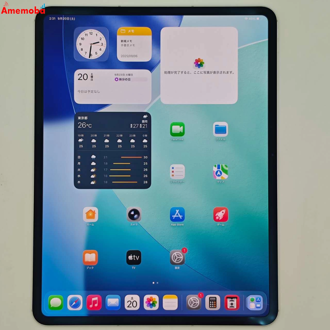 iPad Pro 13インチ 第1世代 Nano-textureディスプレイガラス搭載  2TB シルバー MWT23J/A Apple版SIMフリー