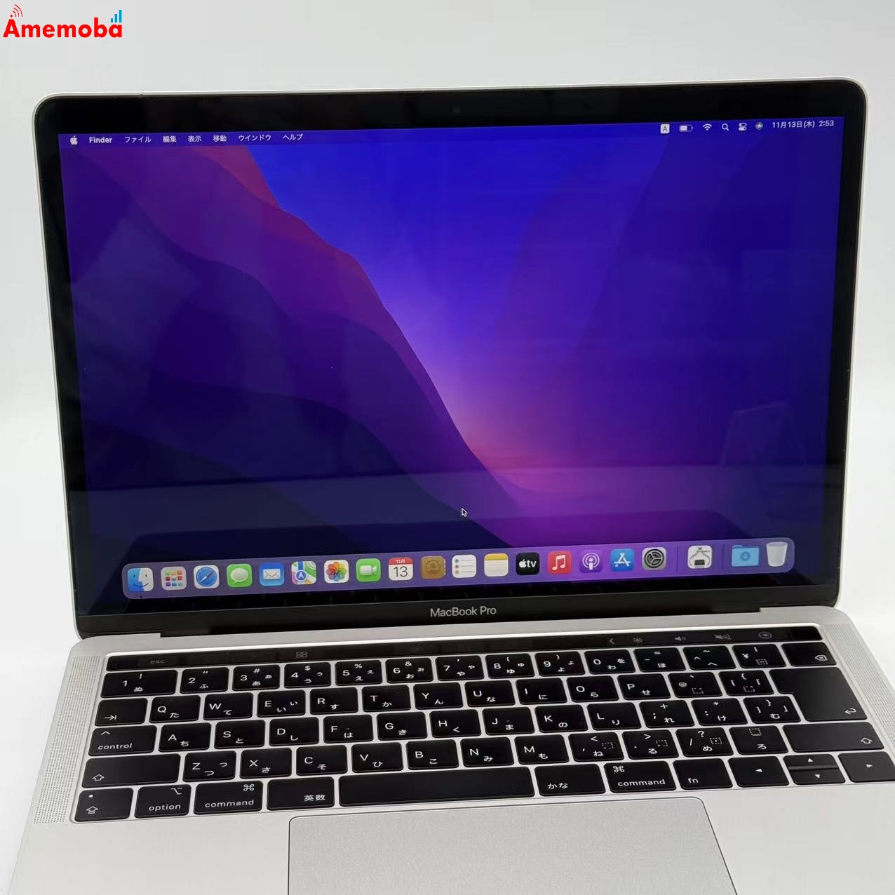 MacBook Pro 13インチ 2019 Thunderbolt 3ポートx 4 2.4GHz Core i5 8GB 256GB スペースグレイ A1989 美品