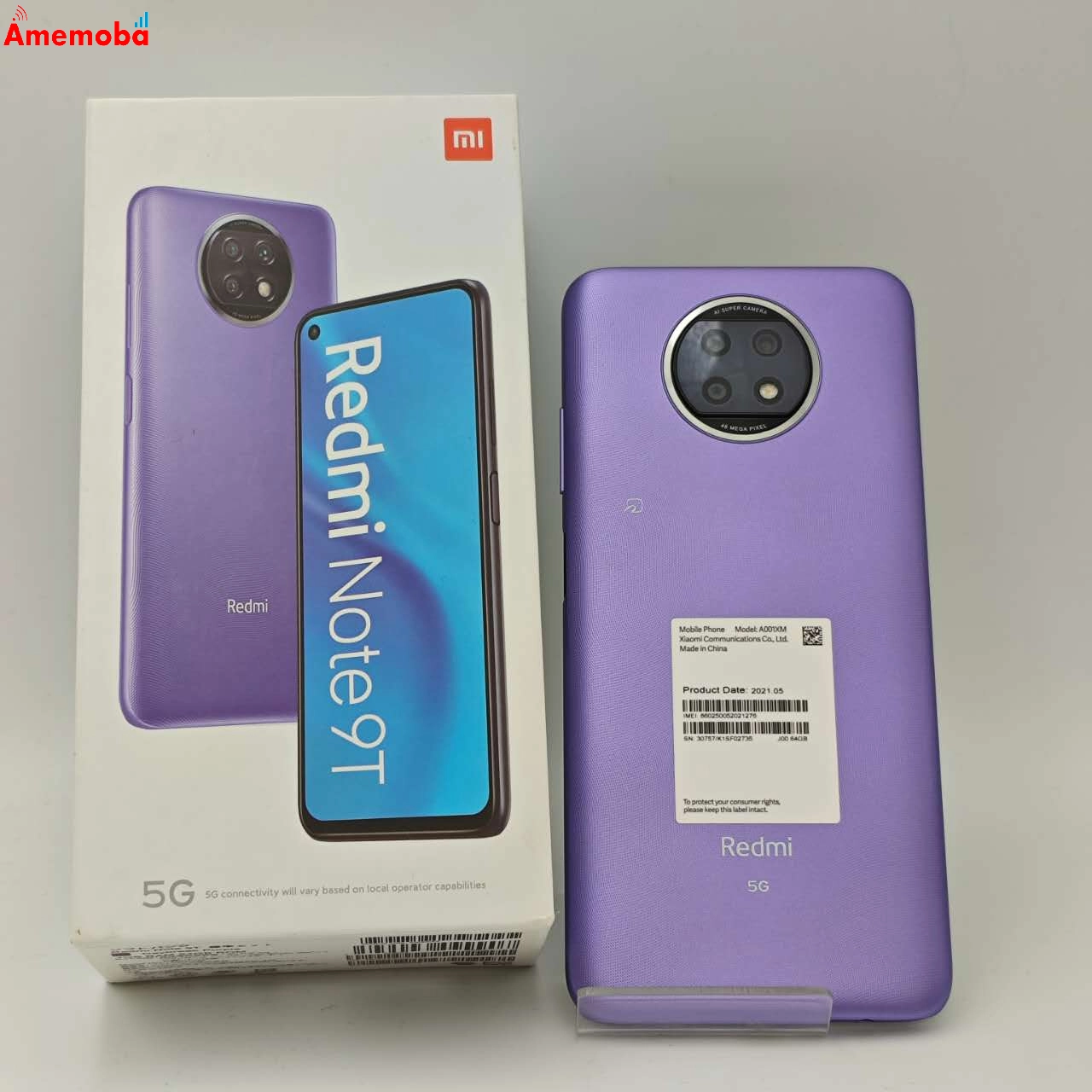 Redmi Note 9T 64GB ディブレイクパープル A001XM SoftBank版SIMフリー 極美品