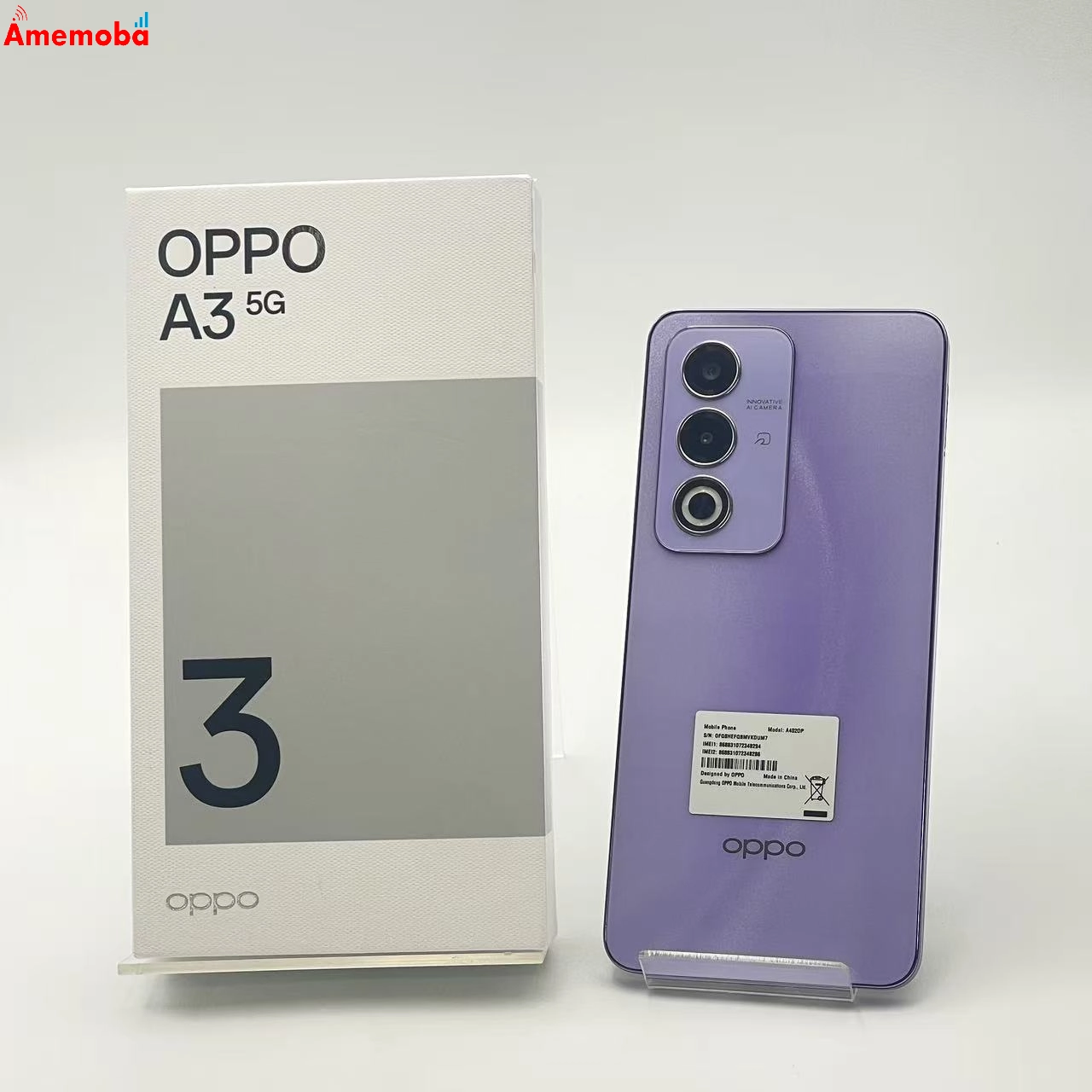 OPPO A3 5G 4GB/128GB パープル A402OP Y!mobile版SIMフリー 美品