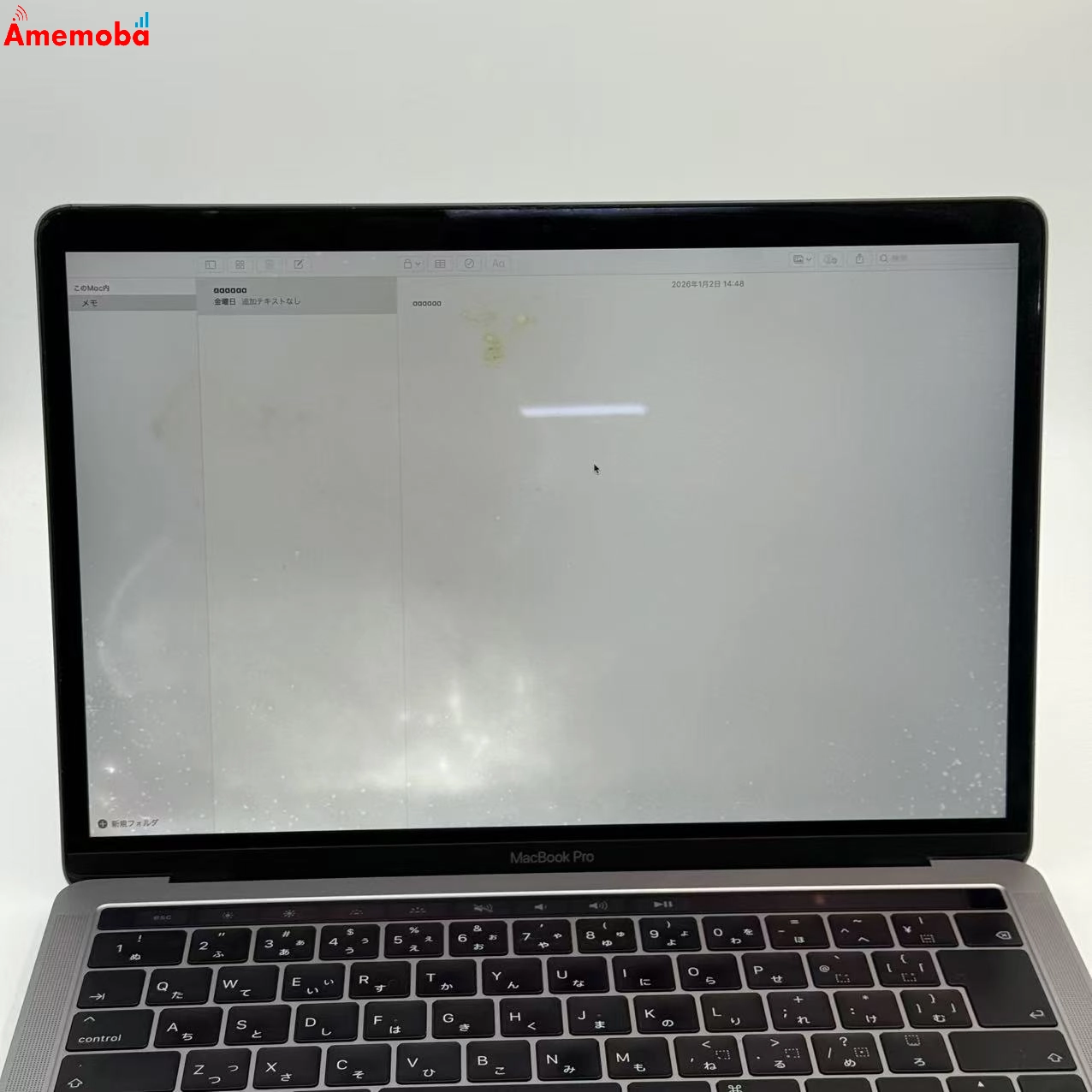 MacBook Pro 13インチ 2019 8GB/256GB スペースグレイ A2159 Corei5 1.4GHz ジャンク品
