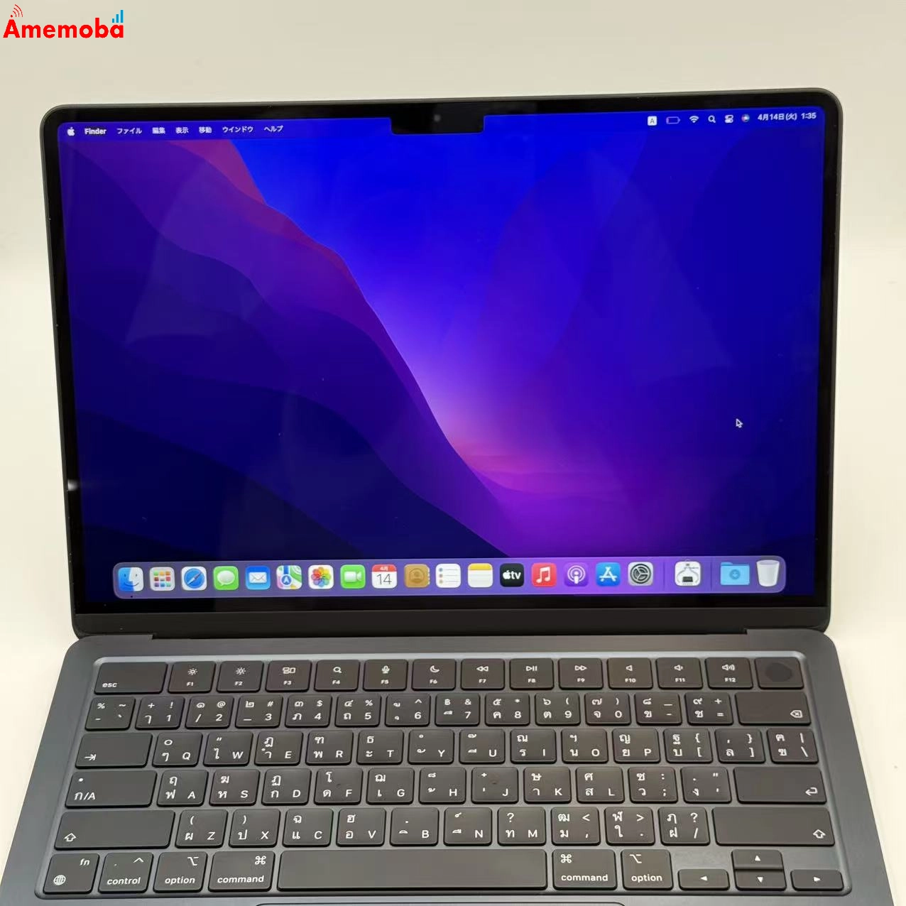 MacBook Air M2 2022 Apple 8GB/512GB ミッドナイト A2681 8CPU 10GPU タイ配列 極美品