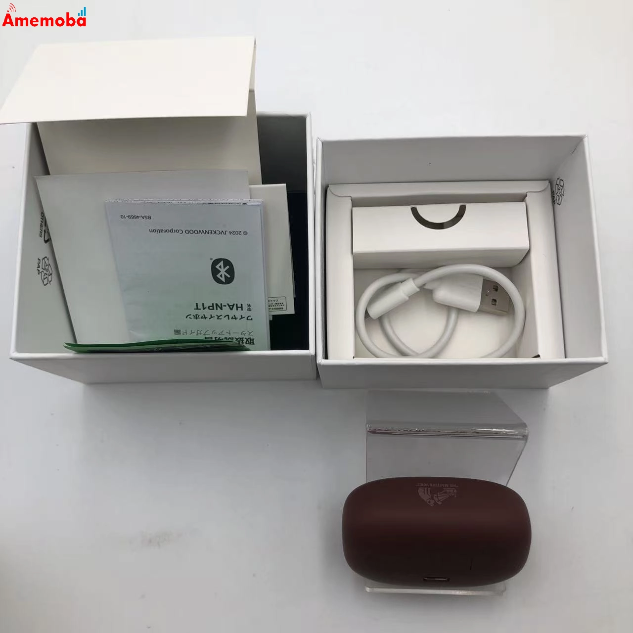 イヤーカフ型完全ワイヤレスイヤホン　nearphones HA-NP1T マルーン 極美品