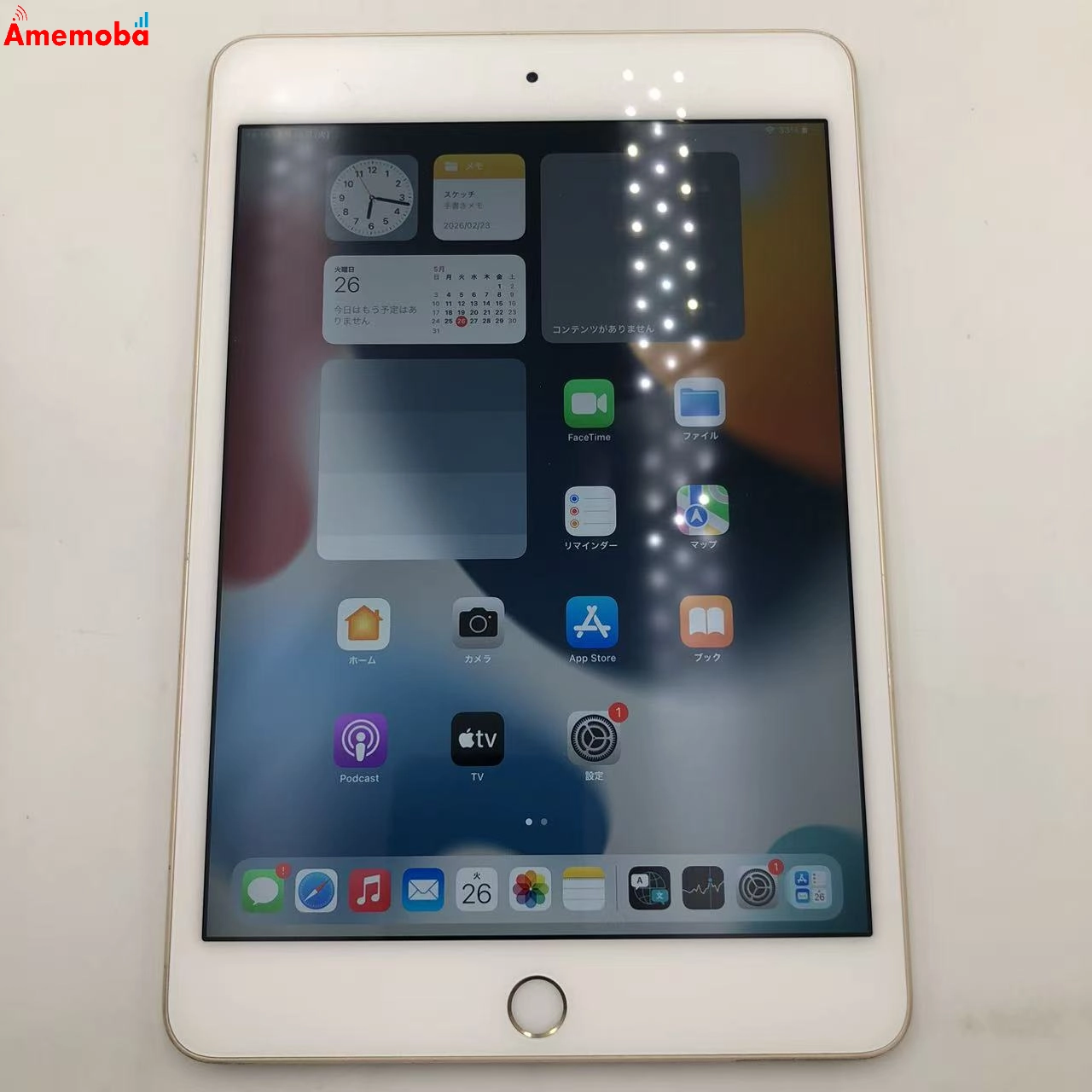 iPad mini 第4世代 Wi-Fiモデル 16GB ゴールド MK6L2J/A ジャンク品