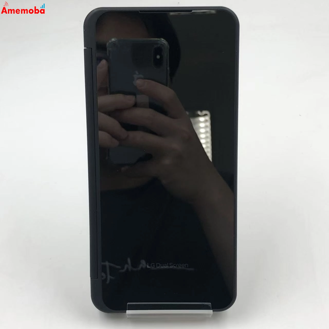 LG デュアルスクリーン ケース LG V60 ThinQ 5G用 Type-Cアダプター付き ブラック LM-V605N 新品同様