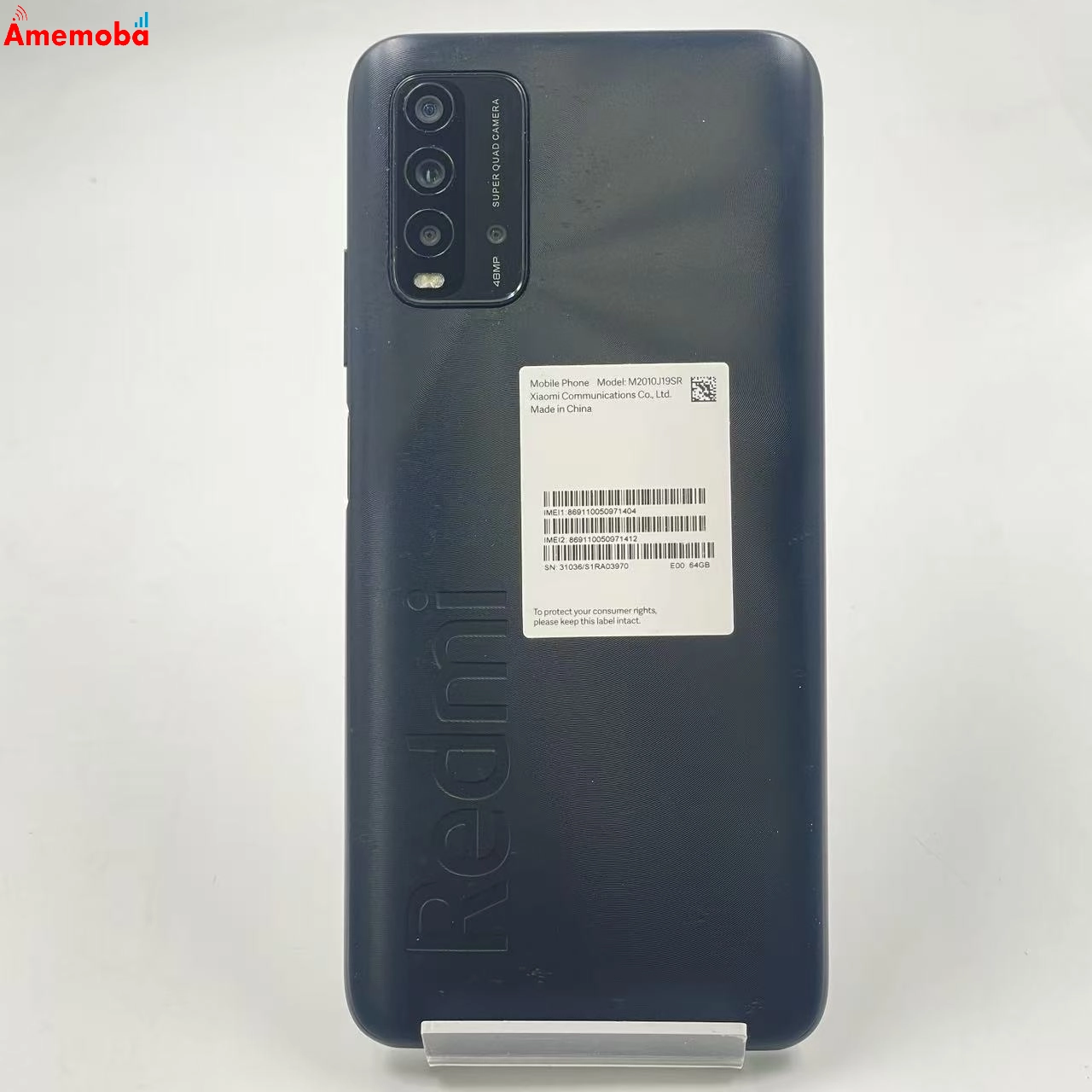 Redmi 9T 64GB カーボングレー M2010J19SR ストア版SIMフリー