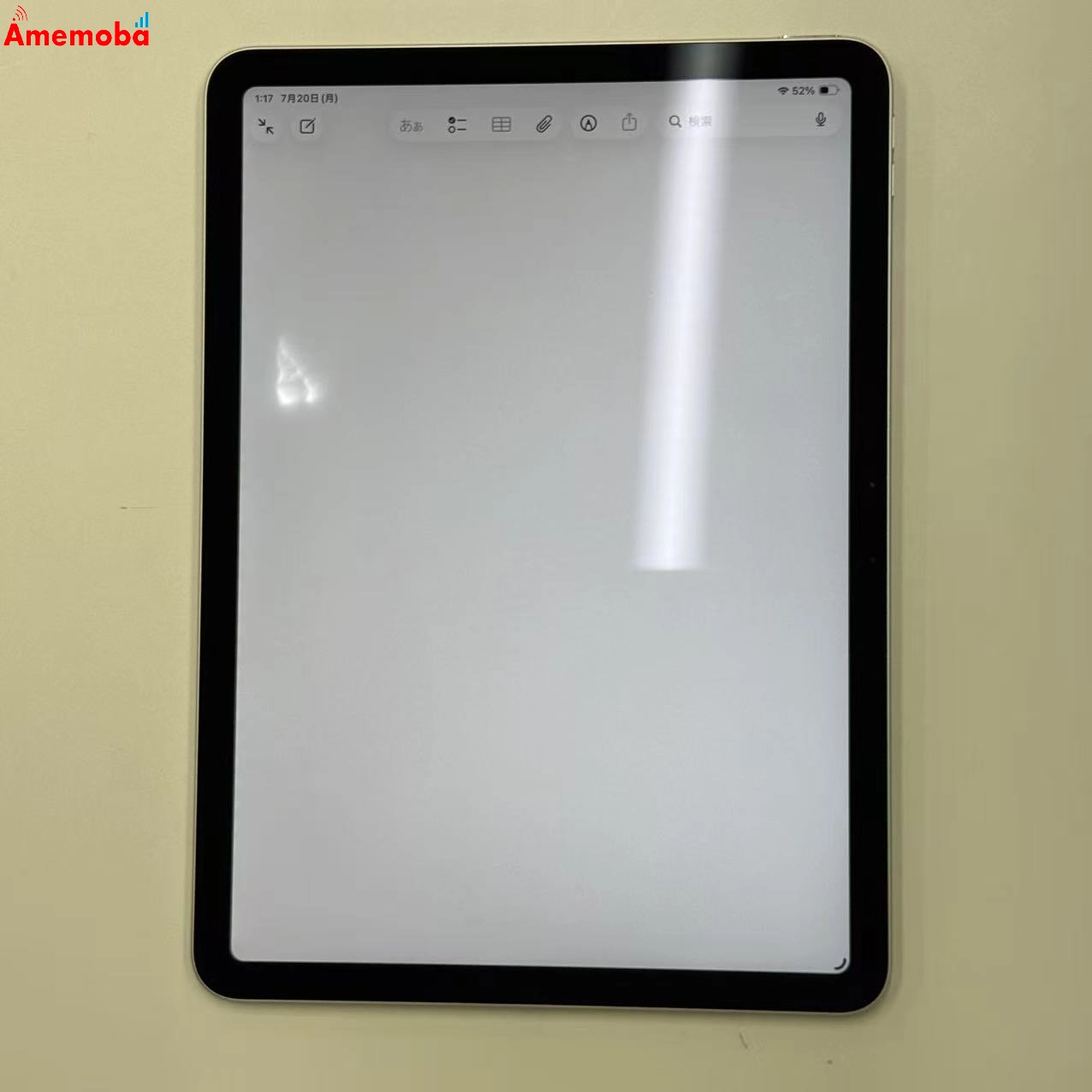 iPad Air 11インチ 第6世代 Wi-Fiモデル 128GB スターライト MUWE3J/A 訳あり品