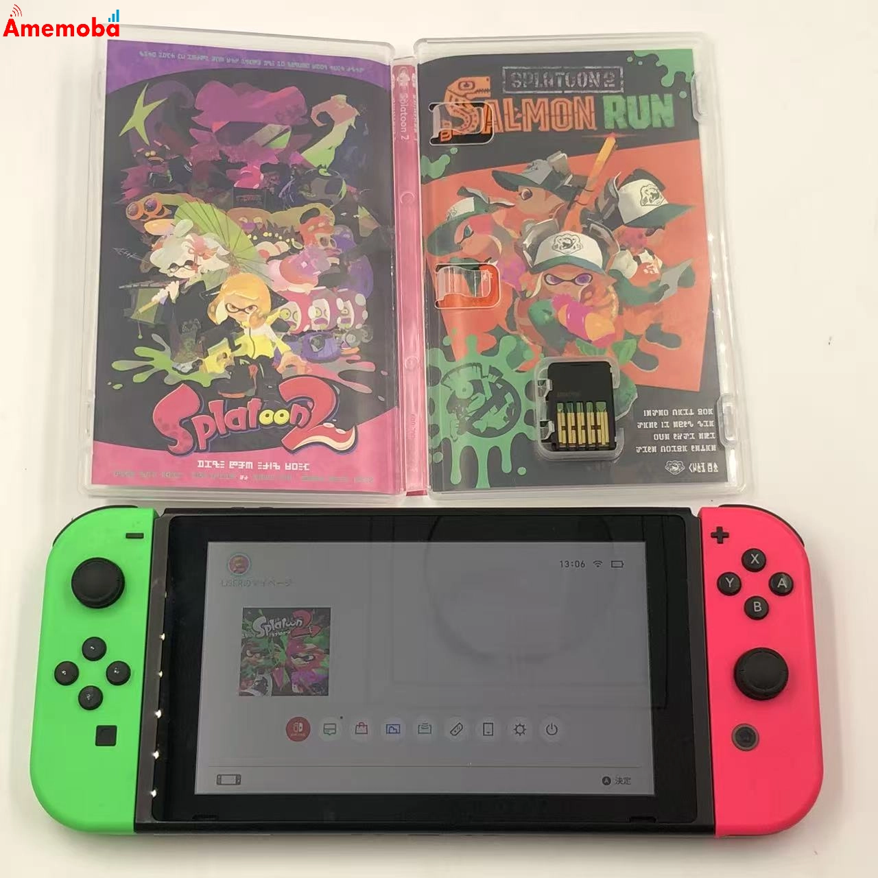 Nintendo Switch スプラトゥーン2セット 32GB ネオングリーン/ネオンピンク HAC-S-KACEA 美品