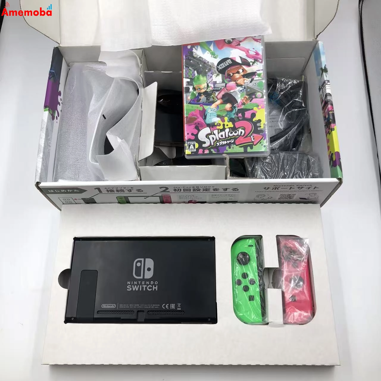 Nintendo Switch スプラトゥーン2セット 32GB ネオングリーン/ネオンピンク HAC-S-KACEA 美品