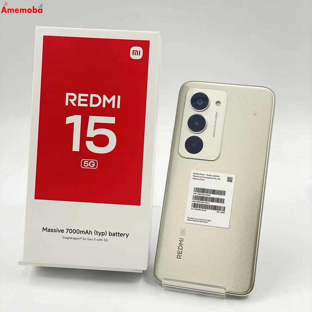 Redmi 15 5G 4GB/128GB ミッドナイトブラック A501XM SoftBank版SIMフリー 未使用品