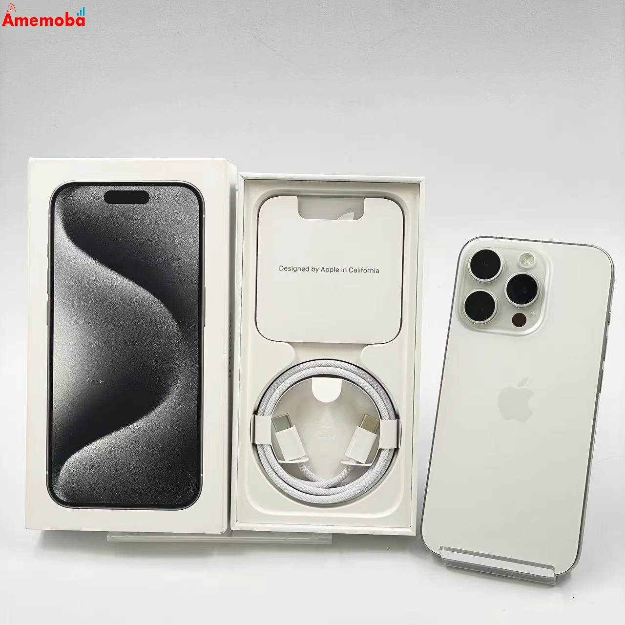 iPhone15 Pro 256GB ホワイトチタニウム MTUD3J/A Apple版SIMフリー 極美品