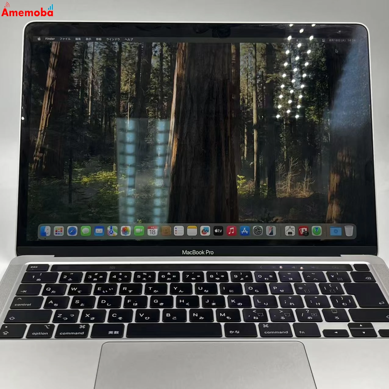 MacBook Pro 13インチ 2020 Two Thunderbolt 3 ports 256GB シルバー A2289 極美品