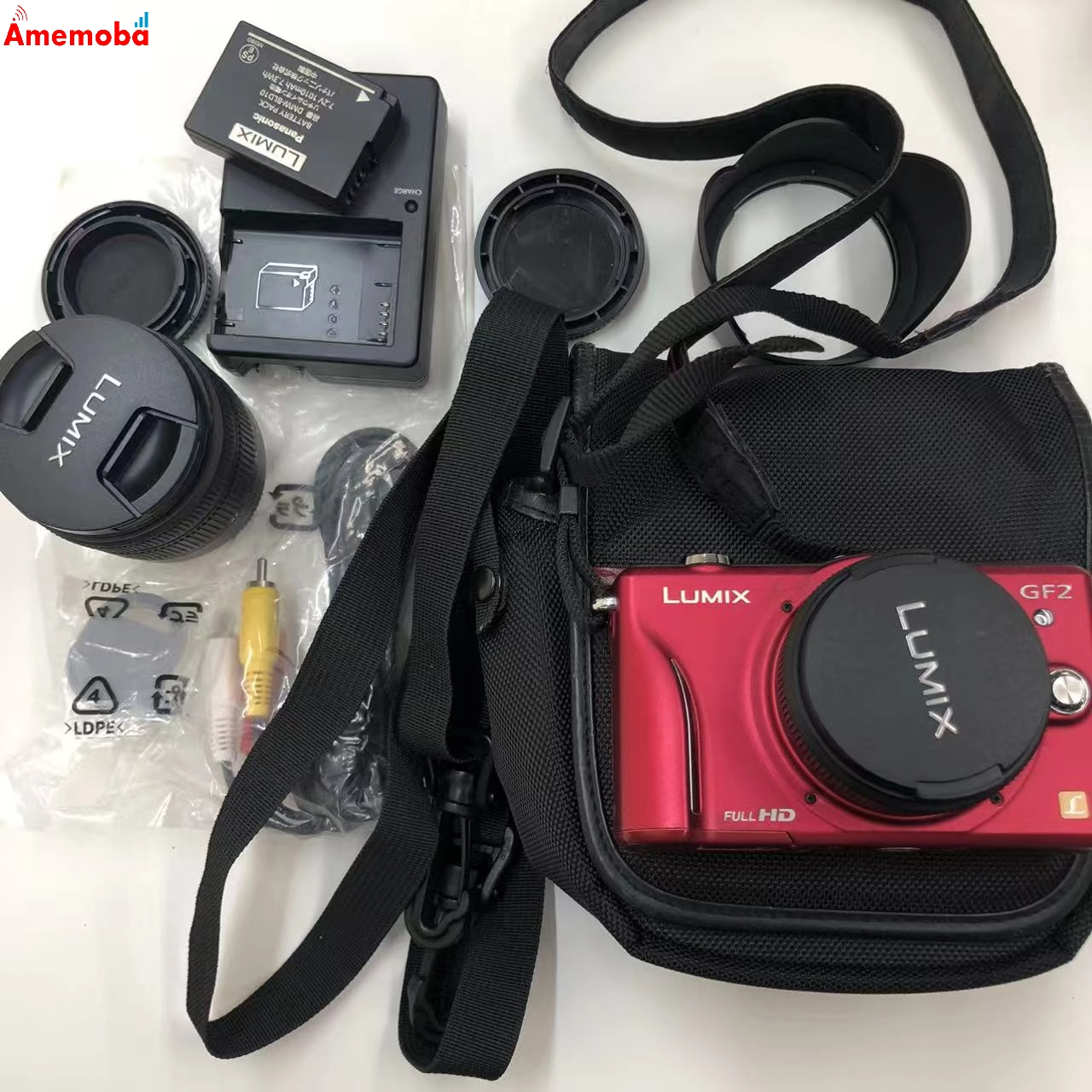 LUMIX DMC-GF2C ダブルレンズキット ファインレッド