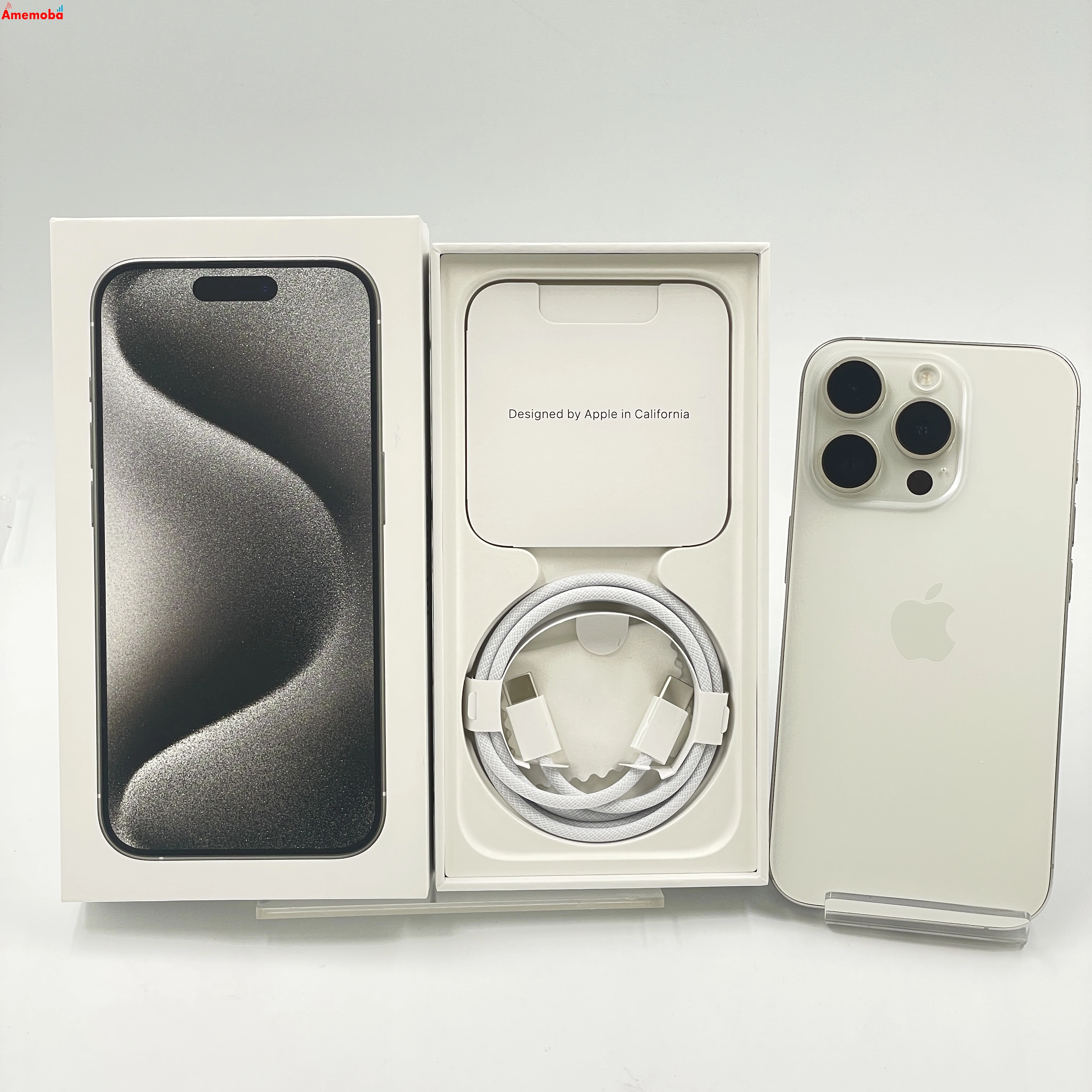 iPhone15 Pro 256GB ホワイトチタニウム MTUD3J/A Apple版SIMフリー 極美品