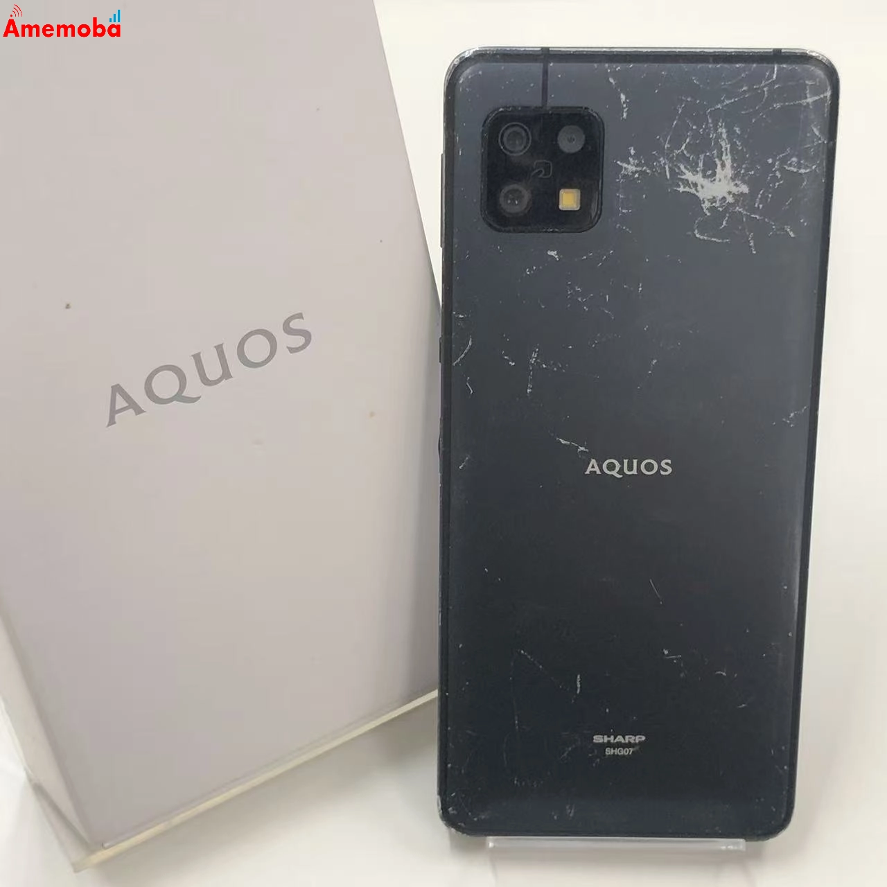 AQUOS sense6s 4GB/64GB ブラック SHG07 AU版SIMフリー ジャンク品