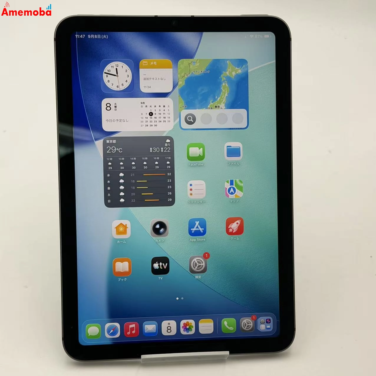 iPad mini 第6世代 Wi-Fi + Cellularモデル 256GB スペースグレイ MK8F3ZP/A 海外版SIMフリー 美品