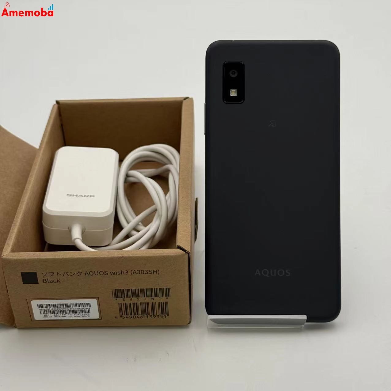 AQUOS wish3 4GB/64GB ブラック A303SH SoftBank版SIMフリー 新品同様