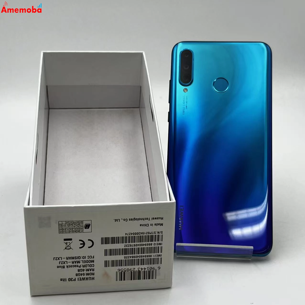 HUAWEI P30 lite 64GB ピーコックブルー MAR-LX2J ストア版SIMフリー ジャンク品