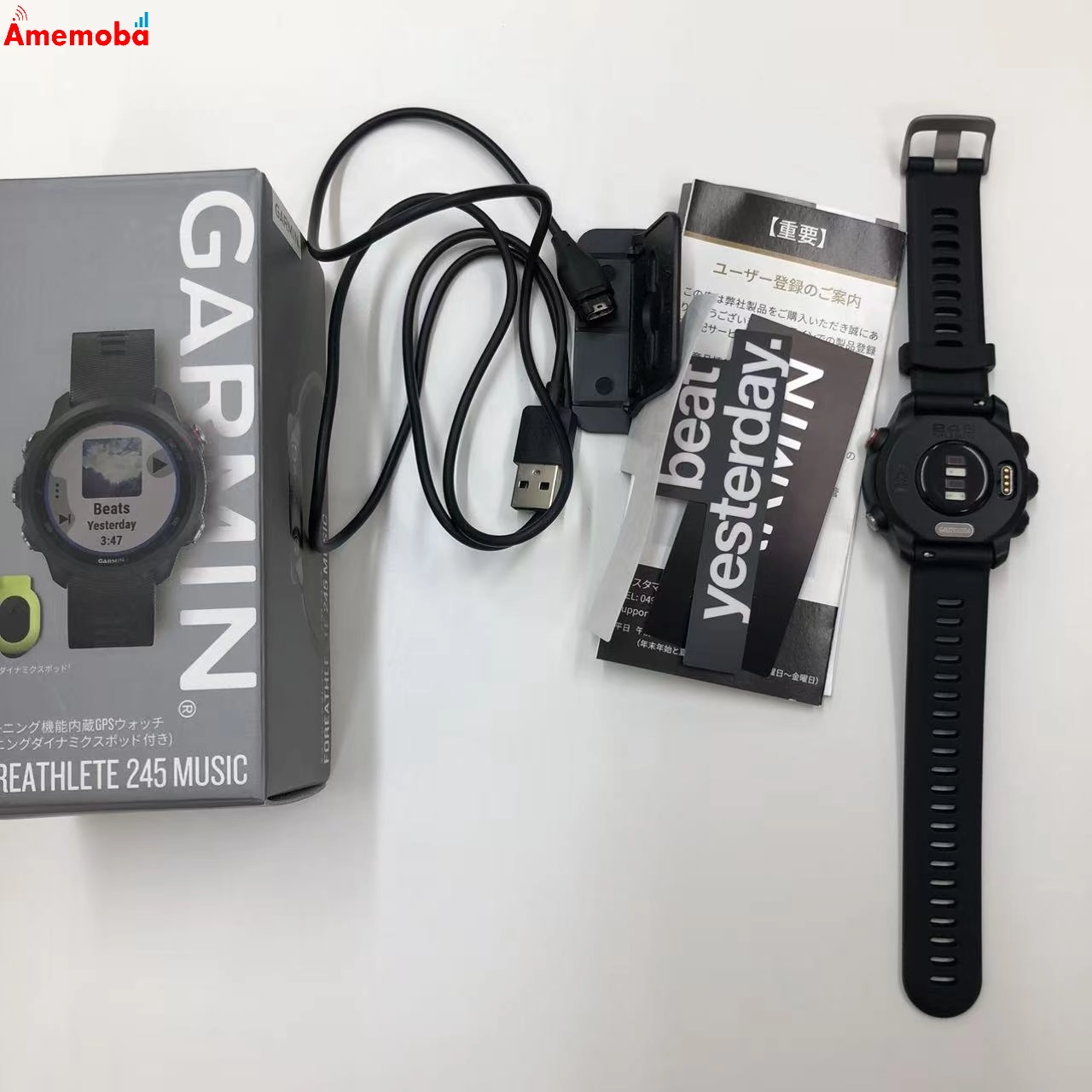 Garmin ForeAthlete 245 MUSIC - ブラック 64U201084 美品